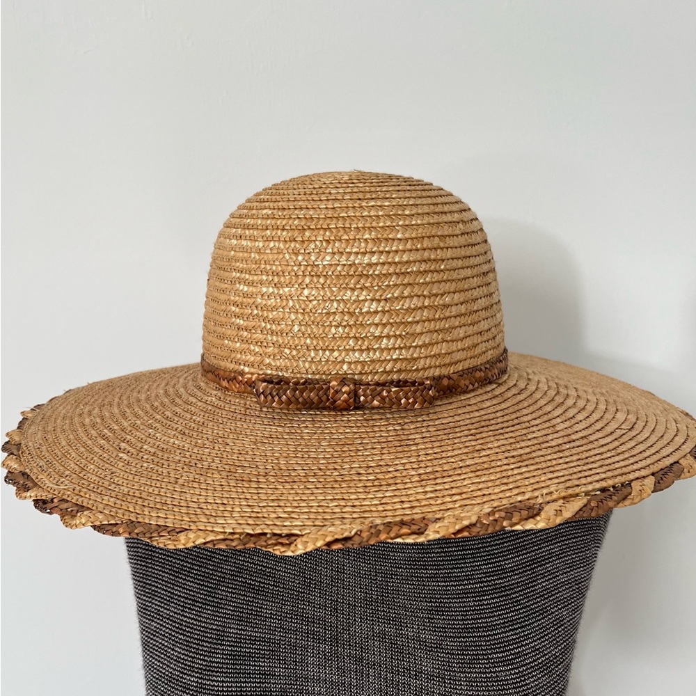 👒 Scala Collection Tan Straw Sun Hat 👒 - Picture 2 of 4